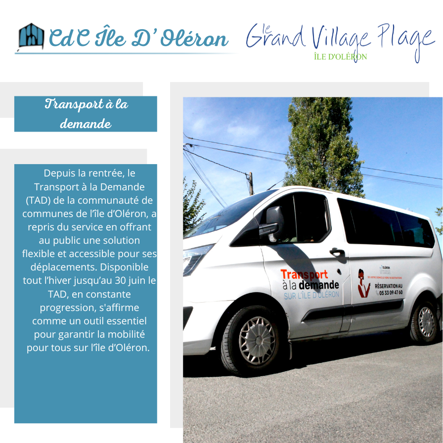 Transport à la demande rentrée 2024