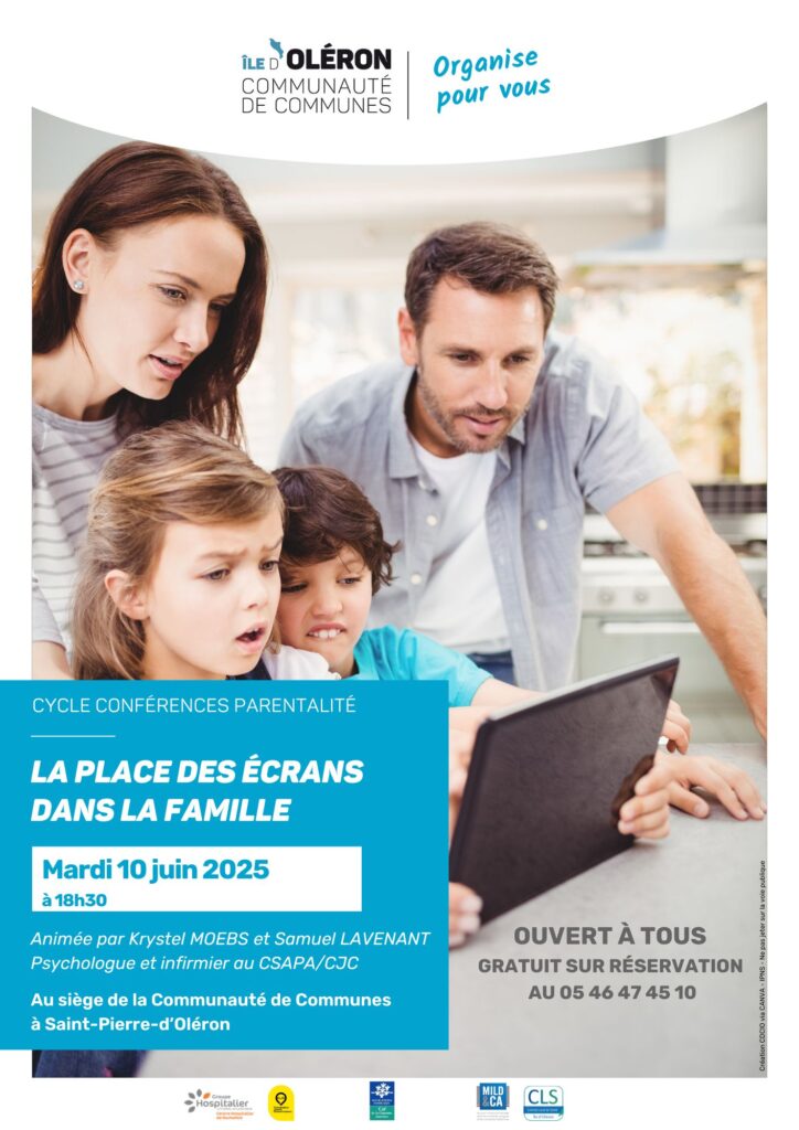 Affiche : Conférence Parentalité : La place des écrans dans la famille