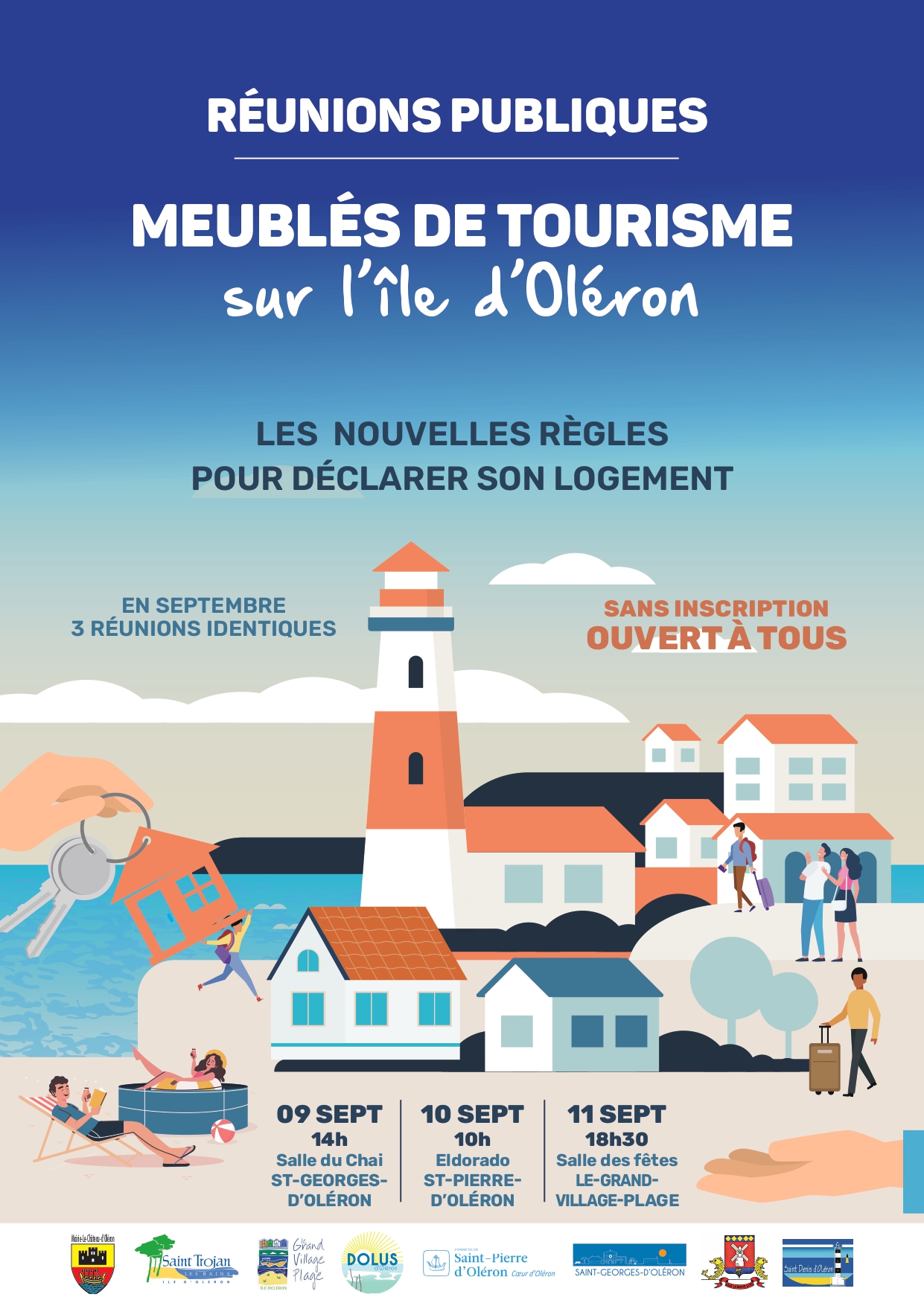 Affiche : Meubles de tourisme : 3 réunions publiques