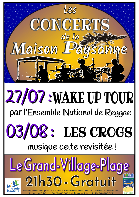 Affiche : Les Concerts 2023 de la Maison Paysanne