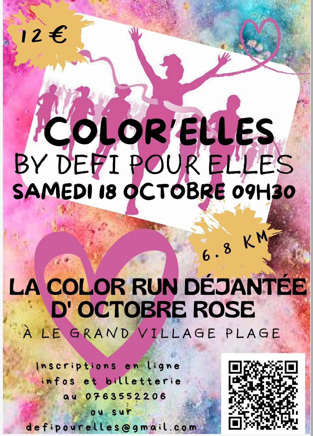 Color’ELLES du 18 octobre – Chaque dossard compte pour la prévention ! Affiche : Color’ELLES du 18 octobre – Chaque dossard compte pour la prévention !