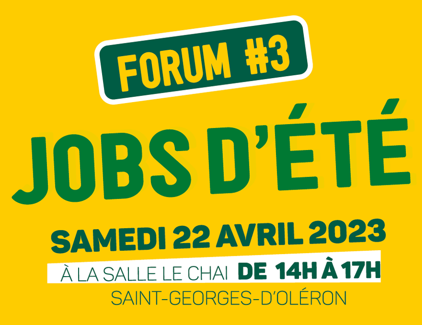 Affiche : Troisième « Forum Jobs d’été » sur l’île d’Oléron