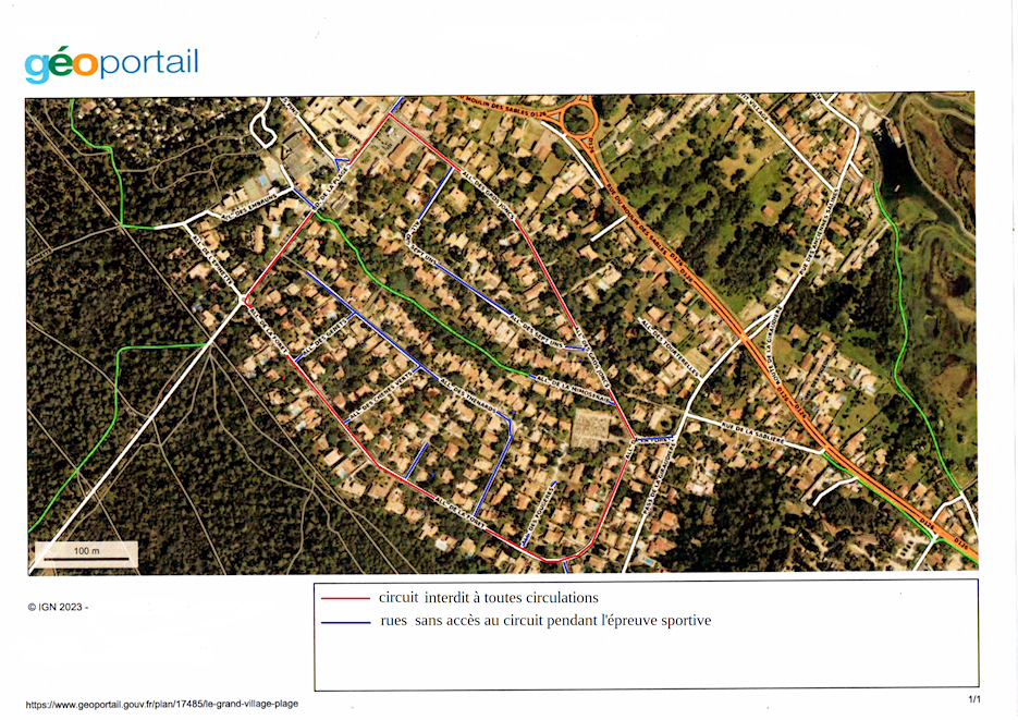 Plan de fermeture des routes et rues